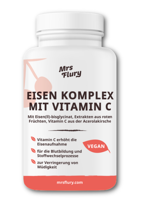 Eisen Komplex Kapseln mit Vitamin C vegan 80 Stück