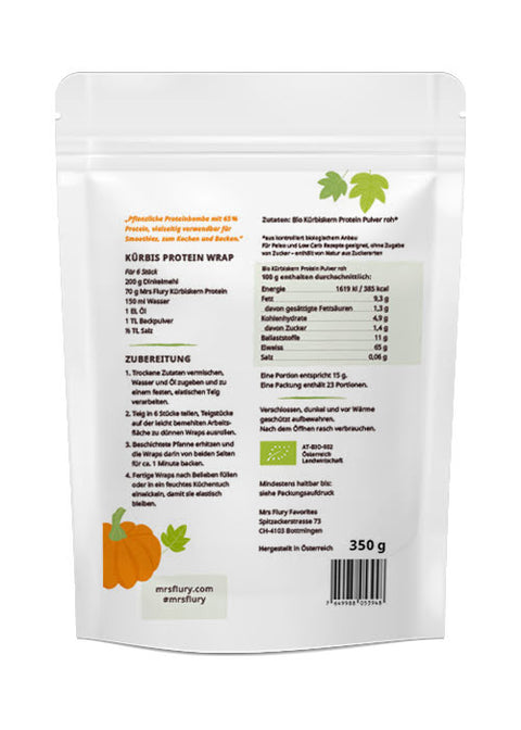 Bio Kürbiskern Protein vegan 65% Proteingehalt 350g