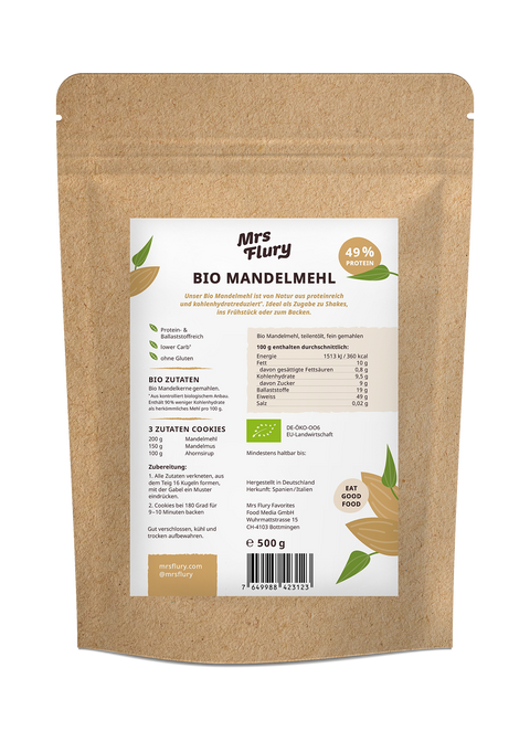 Bio Mandel Protein (Mandelmehl) 500 g