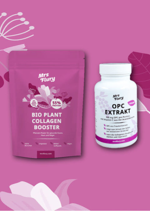 Beauty Bundle 1 x 250 g Bio Plant Collagen, 1 x OPC-Kapseln