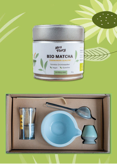 Matcha-Bundle (1 Zeremonien-Matcha 30g + Matcha-Set 5-teilig)