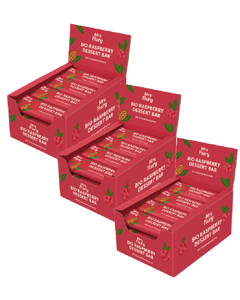 3 Boxen Bio Raspberry Dessert Bar 50 g  3 * 12 Stück à 50g