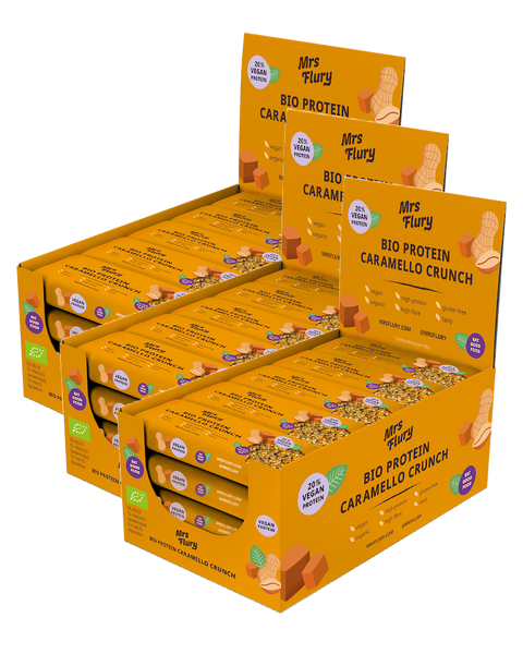 3 Boxen Bio Caramello Crunch RIegel 3 * 15 Riegel à 30g