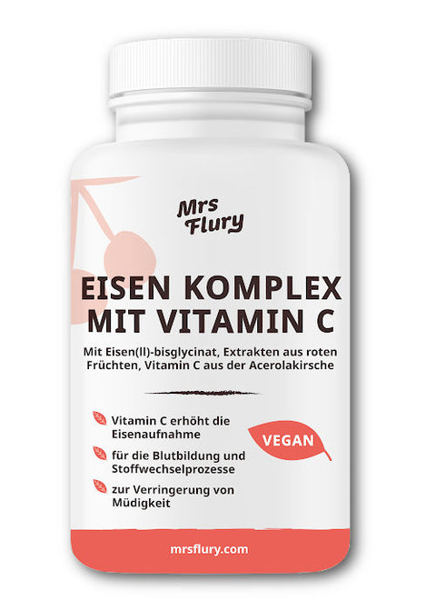 Eisen Komplex Kapseln mit Vitamin C vegan 80 Stück