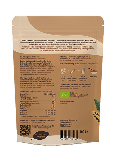Bio Kakao Protein vegan 1 kg