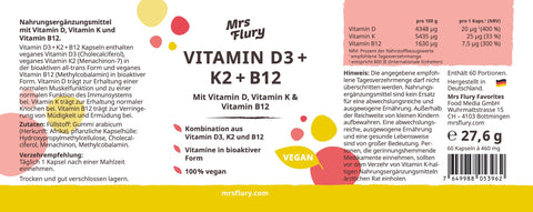 Vitamin D3 + K2 + B12 Kapseln