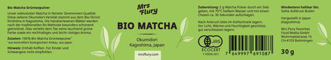 Bio Matcha Okumidori - Grünteepulver in Superior Qualität