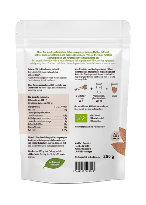 Bio Mandel Protein (Mandelmehl) 250g