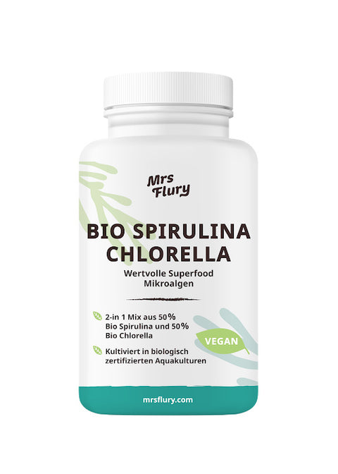 Bio Spirulina & Bio Chlorella Tabletten