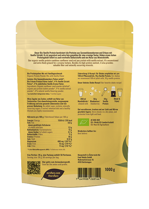 Bio Vanille Protein vegan 1kg
