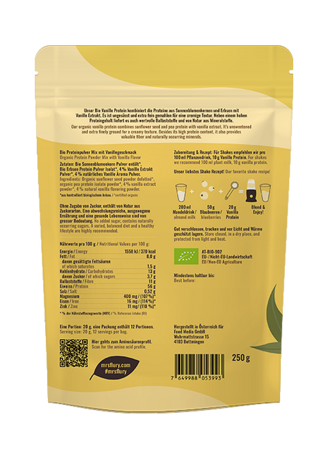 Bio Vanille Protein vegan 250 g