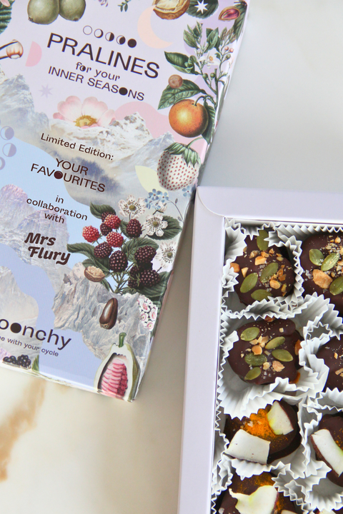 Moonchy x Mrs Flury Pralinen für Ihre inneren Jahreszeiten 230g